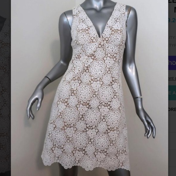 Michael Kors Collection Floral Lace Mini Dress - Picture 1 of 7